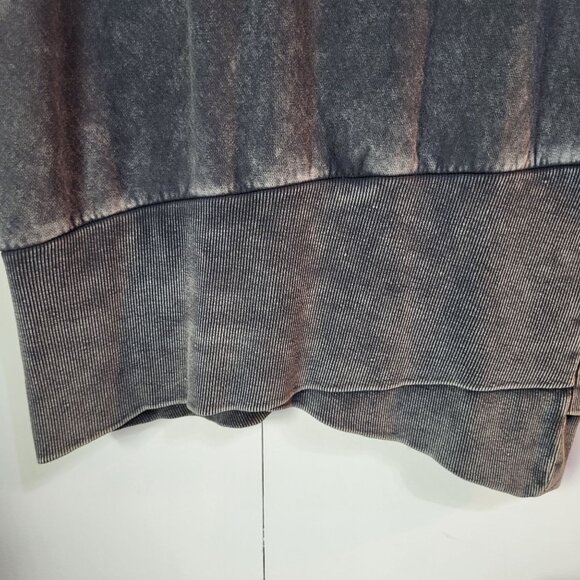 FOREVER 21 Large Fleece Sweatshirt Pullover Mini Dress Charcoal Washed Gray - Picture 4 of 7